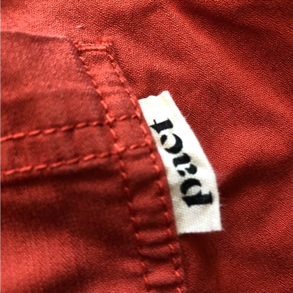 Pact Organic Cotton Woven Twill Drawstring Shorts in Coral Orange Women’s Size S - Picture 11 of 11